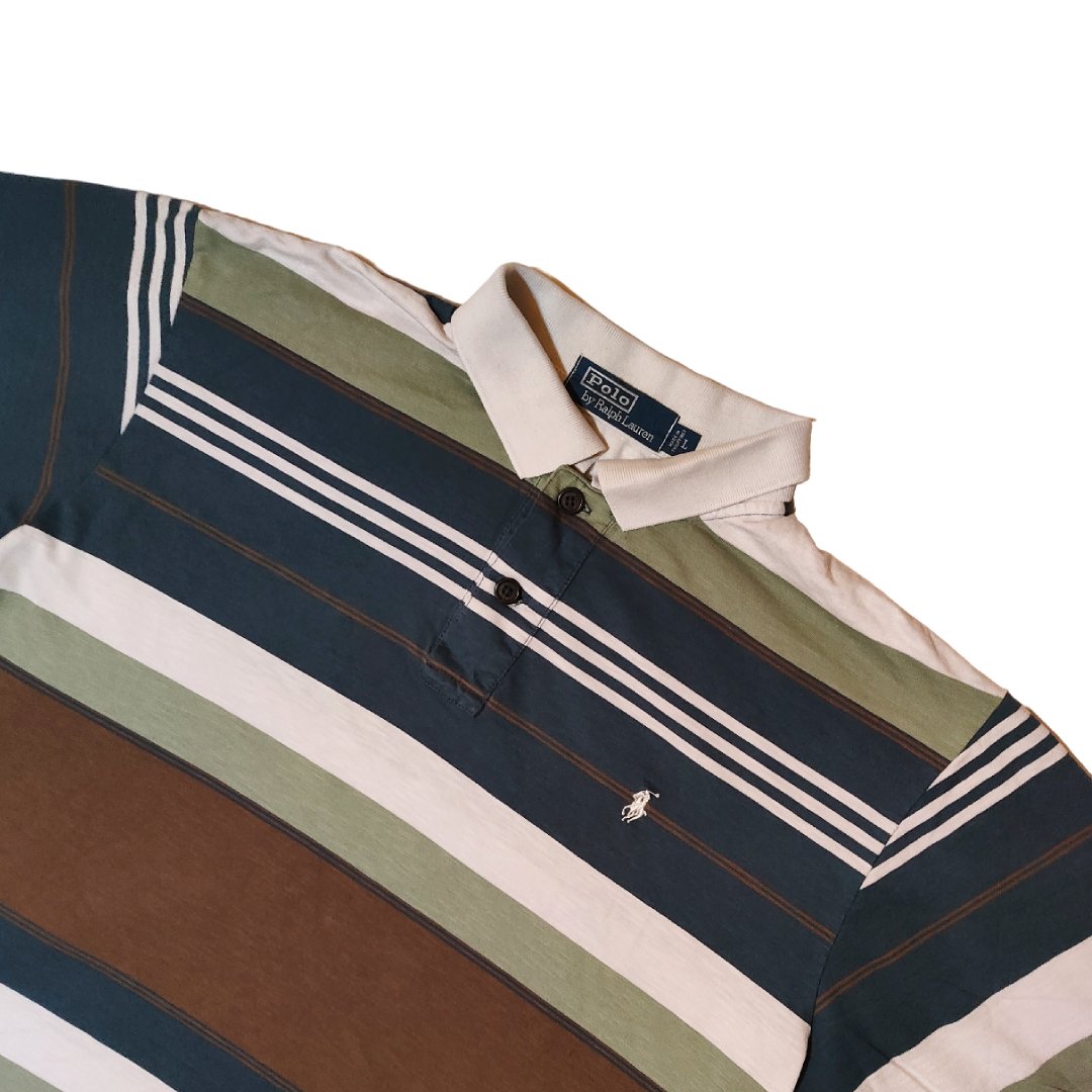 Polo Ralph Lauren stripes brown white green