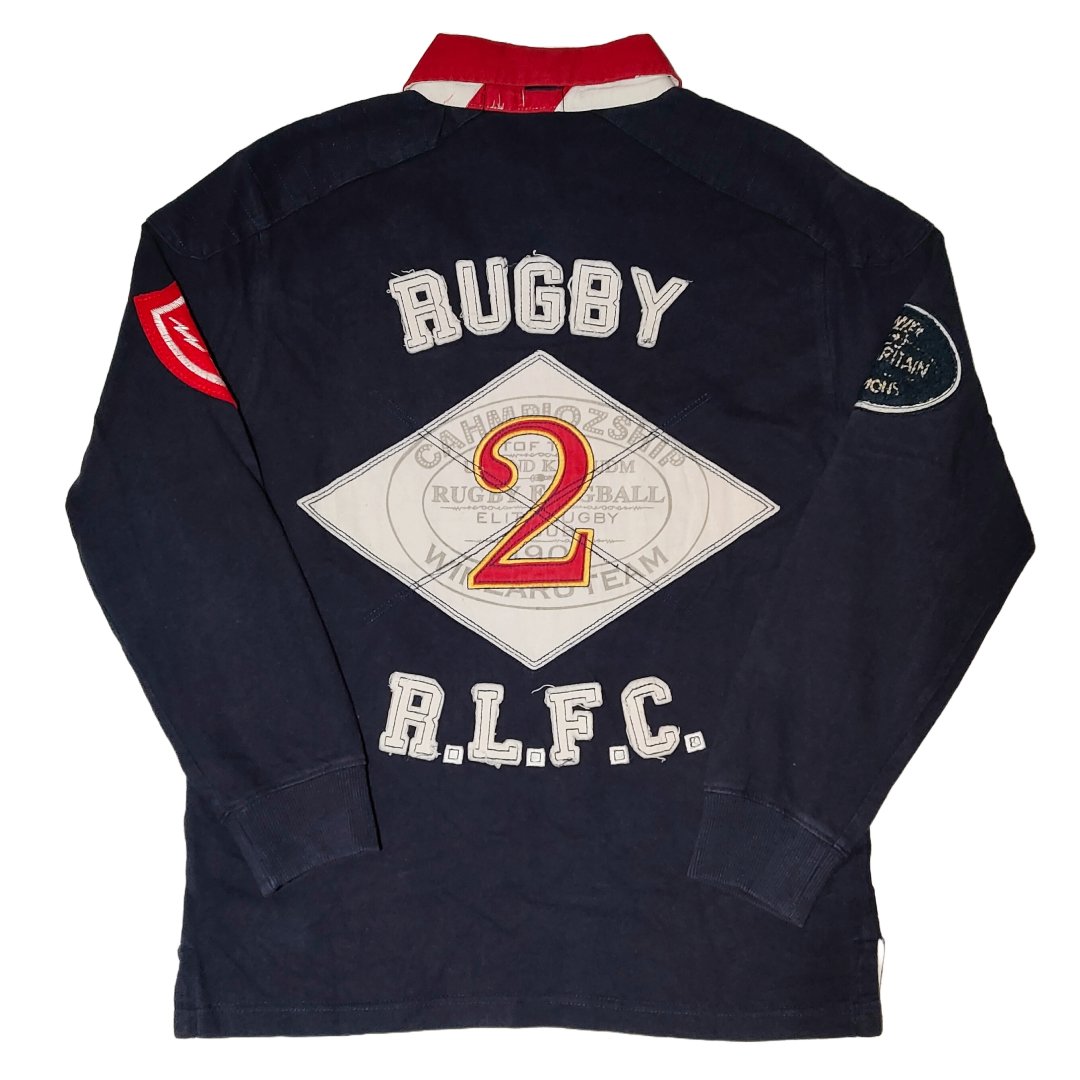Polo longsleeve Ralph Lauren rugby wings blue red white