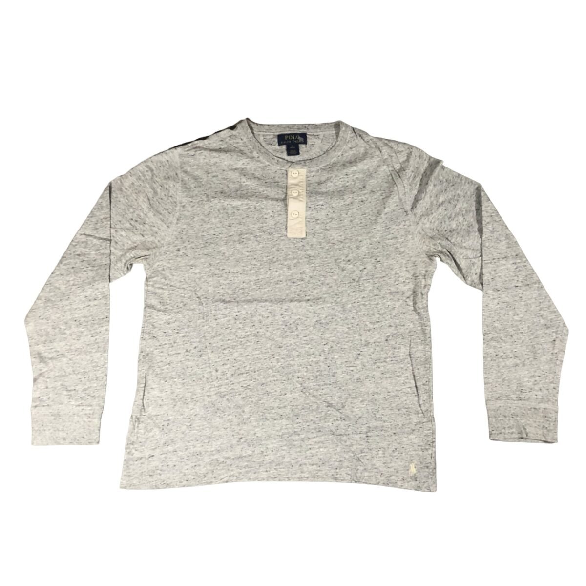 T-shirt longsleeve button collar Polo Ralph Lauren grey