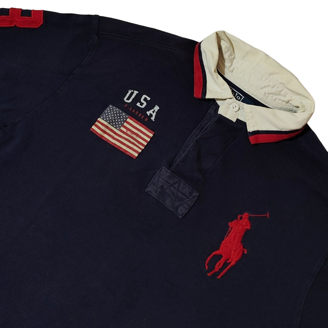 Polo Ralph Lauren Big Pony USA patch blue red