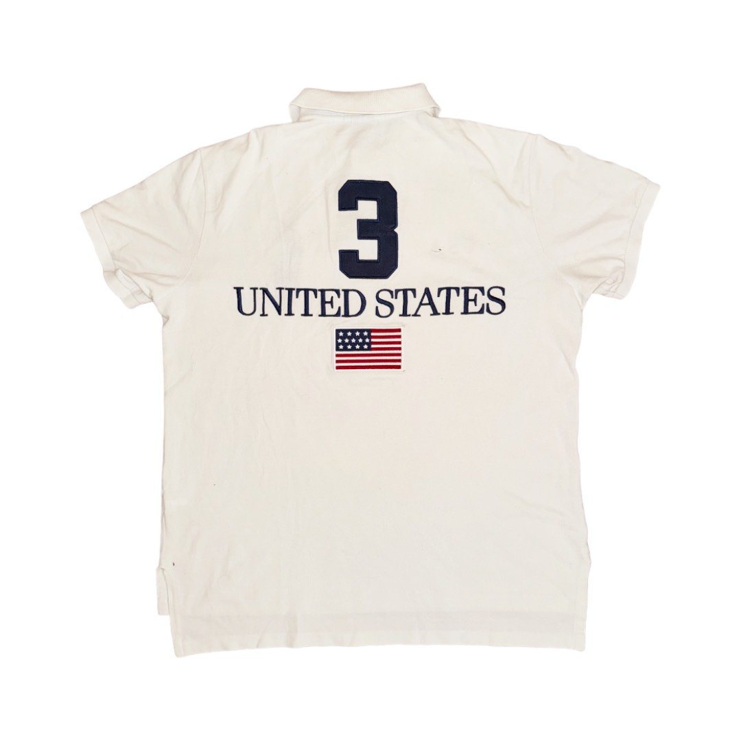 Polo Ralph Lauren Big Pony USA Flag white