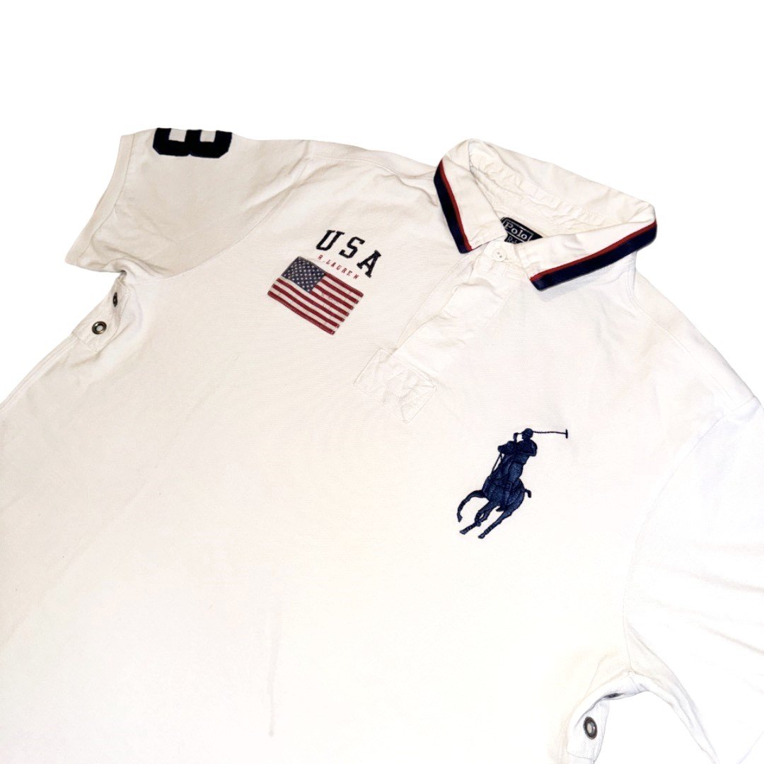 Polo Ralph Lauren Big Pony USA Patch white