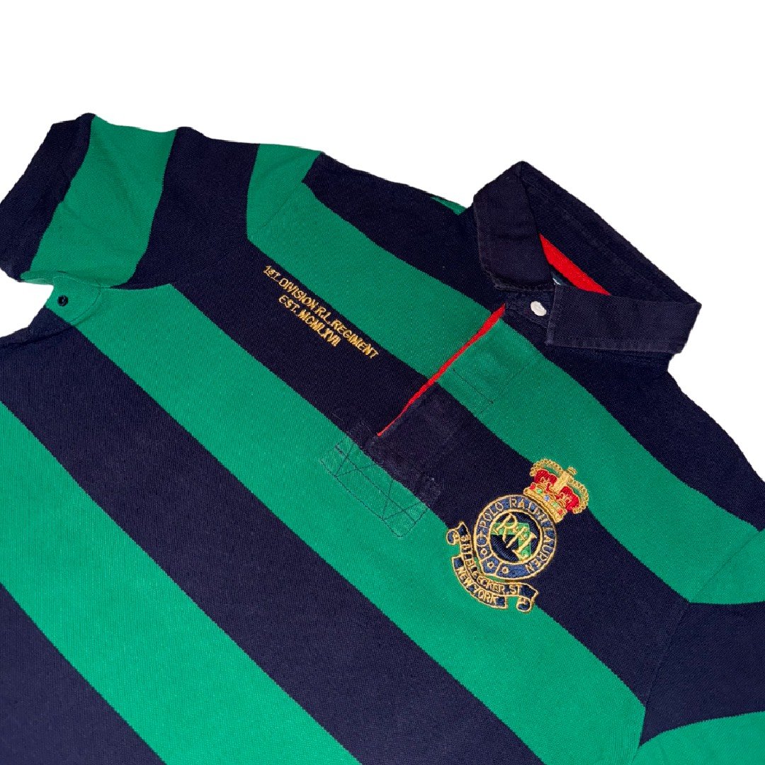 Polo Ralph Lauren Crest blue green stripes