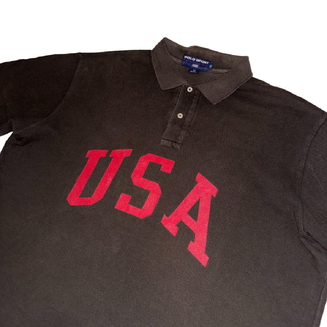 Polo Ralph Lauren Polo Sport USA Print brown red