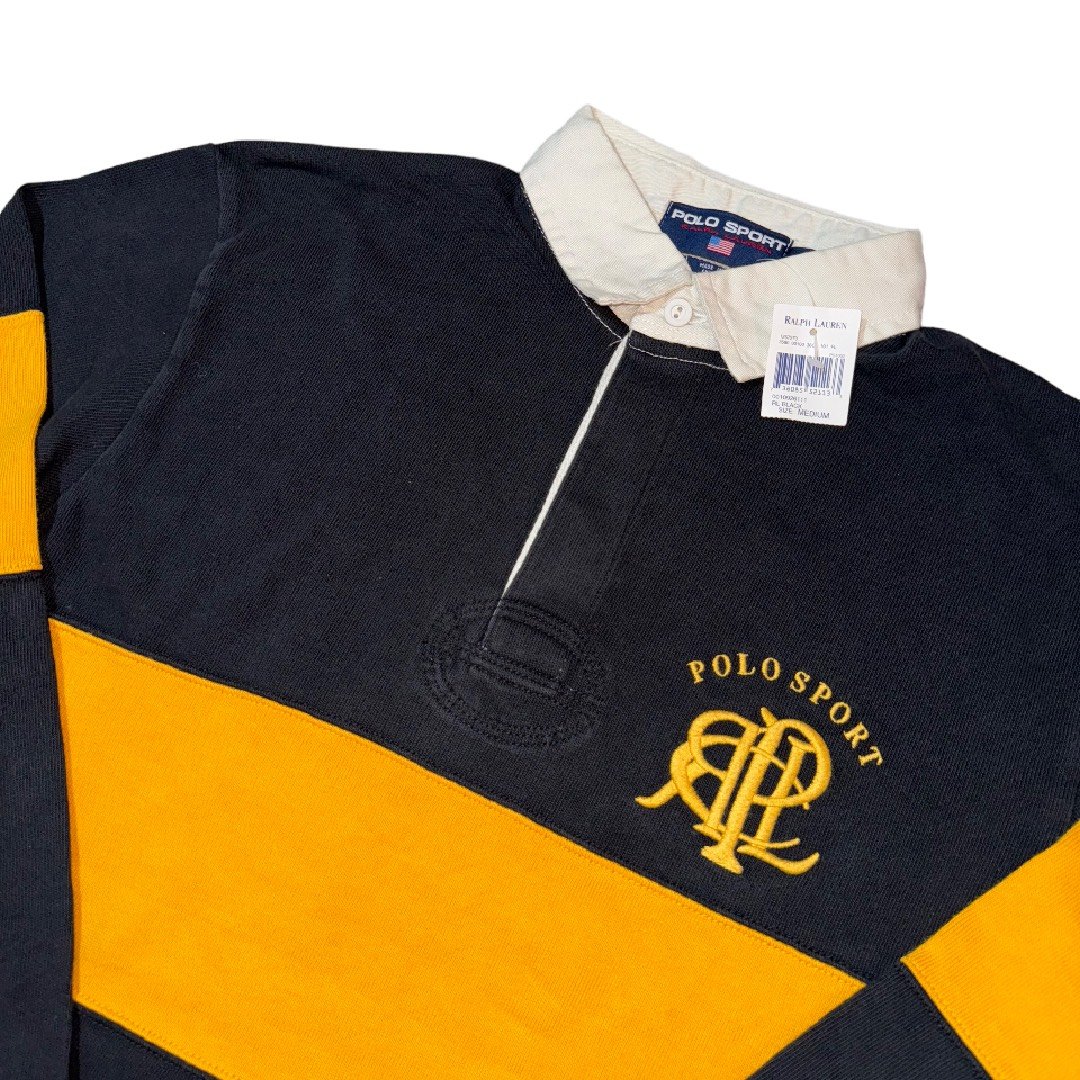 Polo Longsleeve Ralph Lauren Scribble Polo Sport Yellow Black