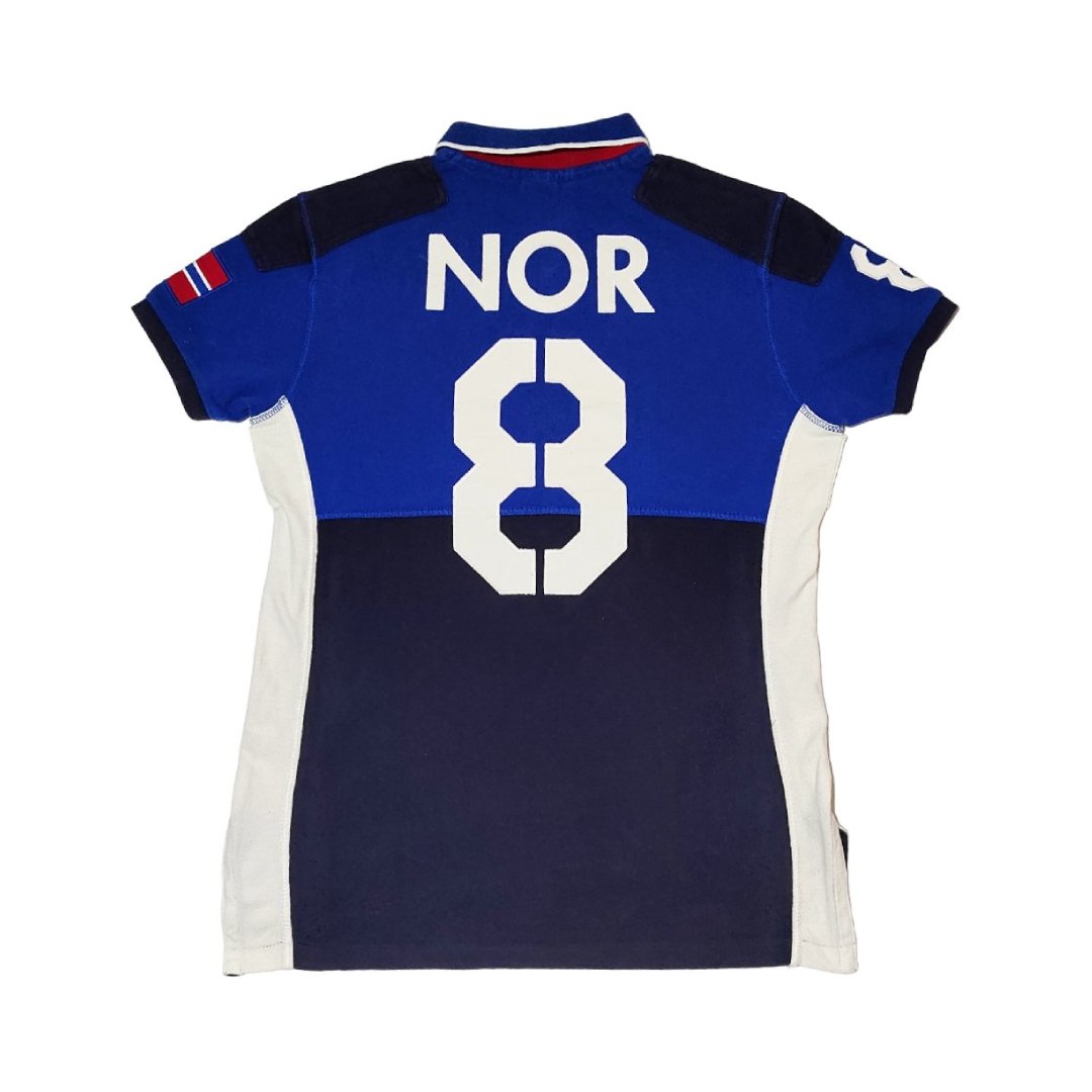 Polo Ralph Lauren Big Pony Norway Embroidery blue white