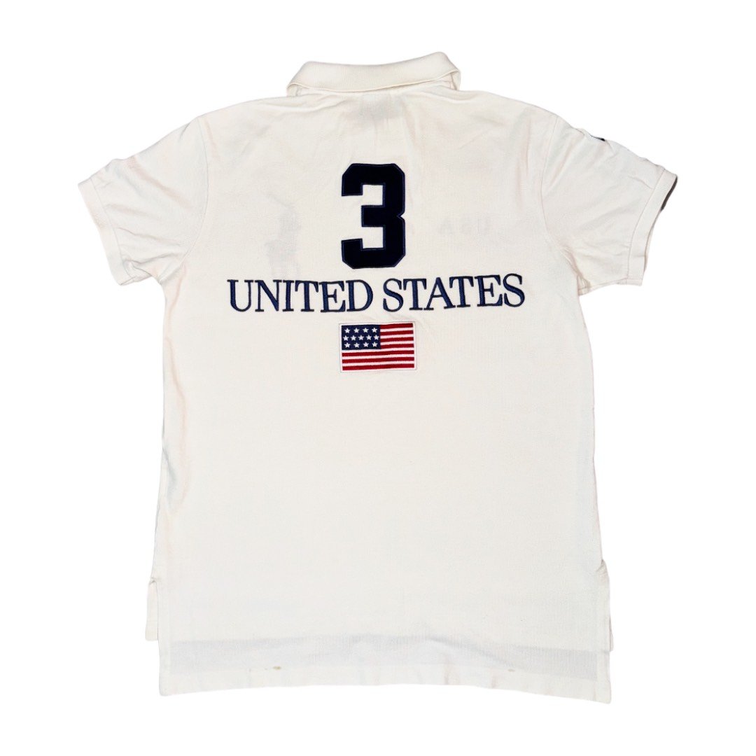 Polo Ralph Lauren Big Pony USA Flag white