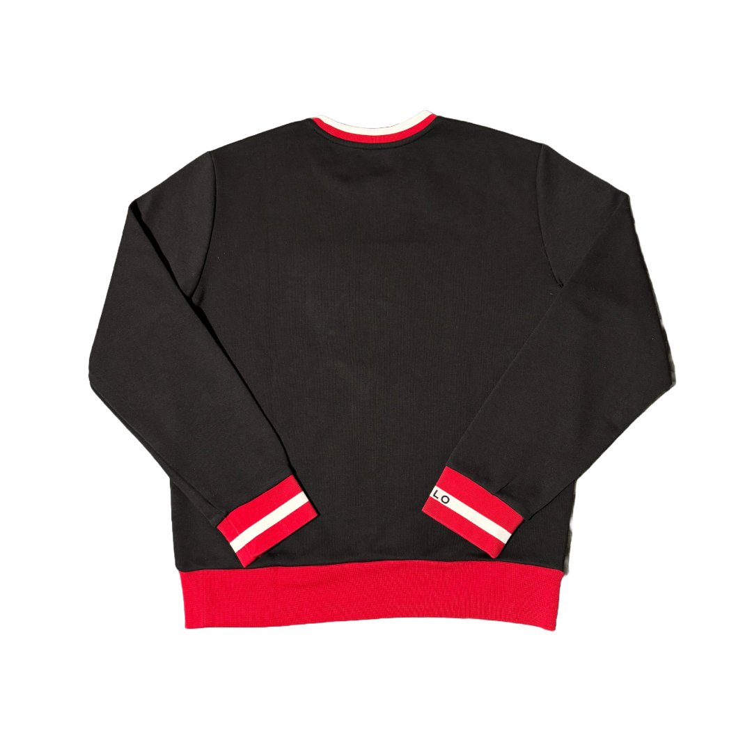 Crewneck Sweatshirt Polo Ralph Lauren P Wing Black Red White