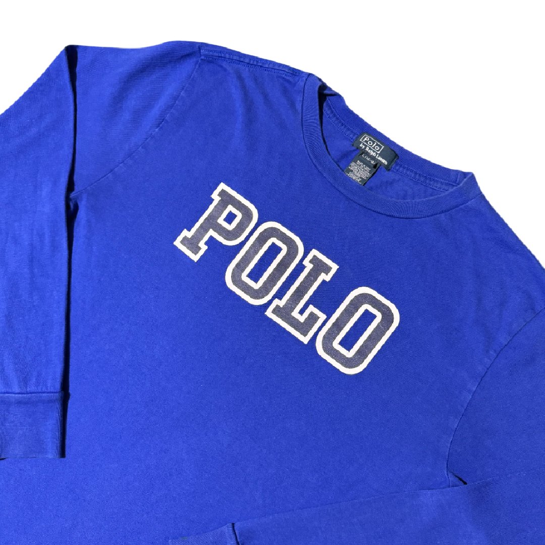 Longsleeve T-Shirt Polo Ralph Lauren Spellout Blue