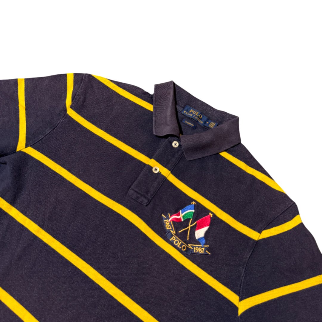 Polo Ralph Lauren Crossed Flags 20th Anniversary Logo Stripes