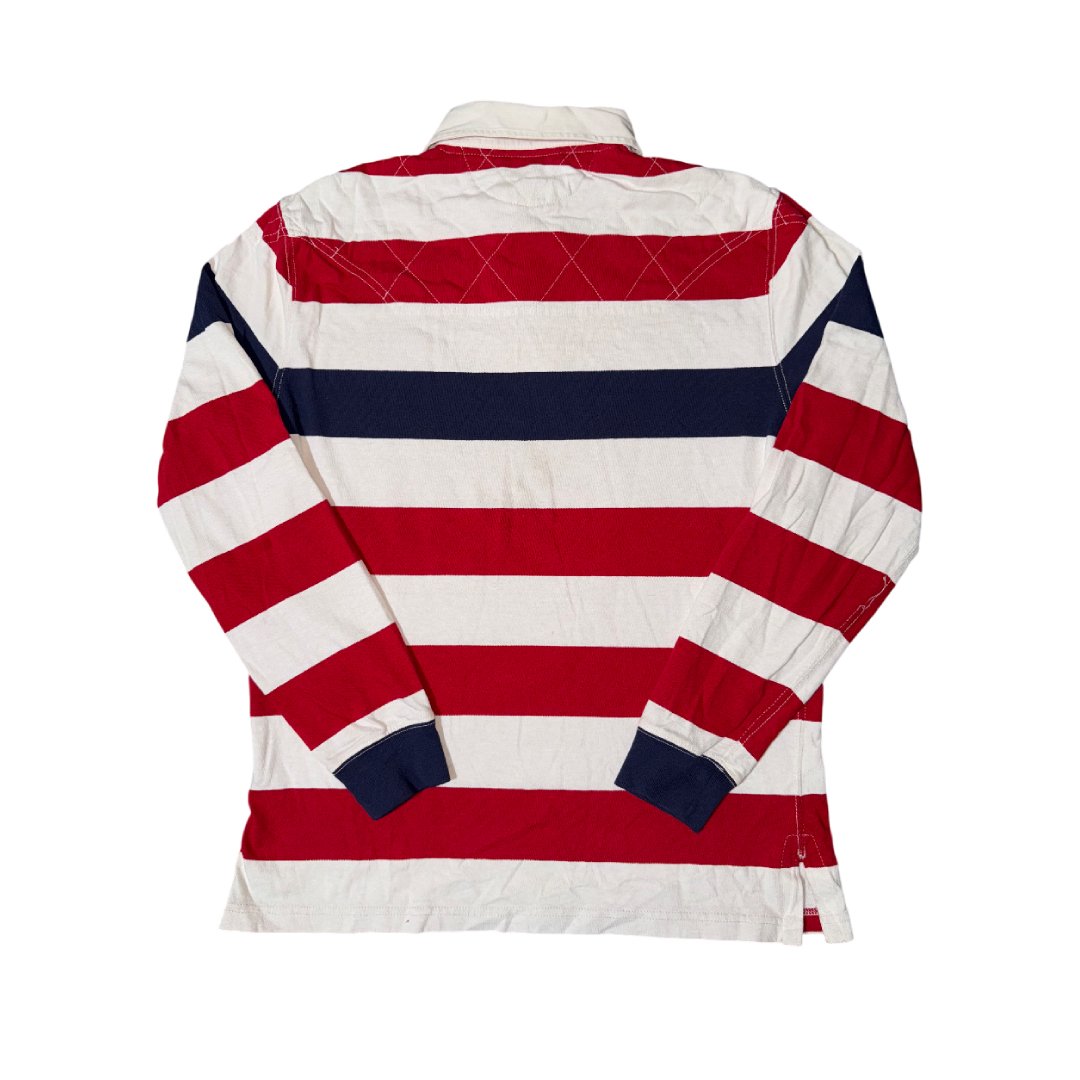 Polo Rugby Longsleeve Ralph Lauren White Red Blue Stripes