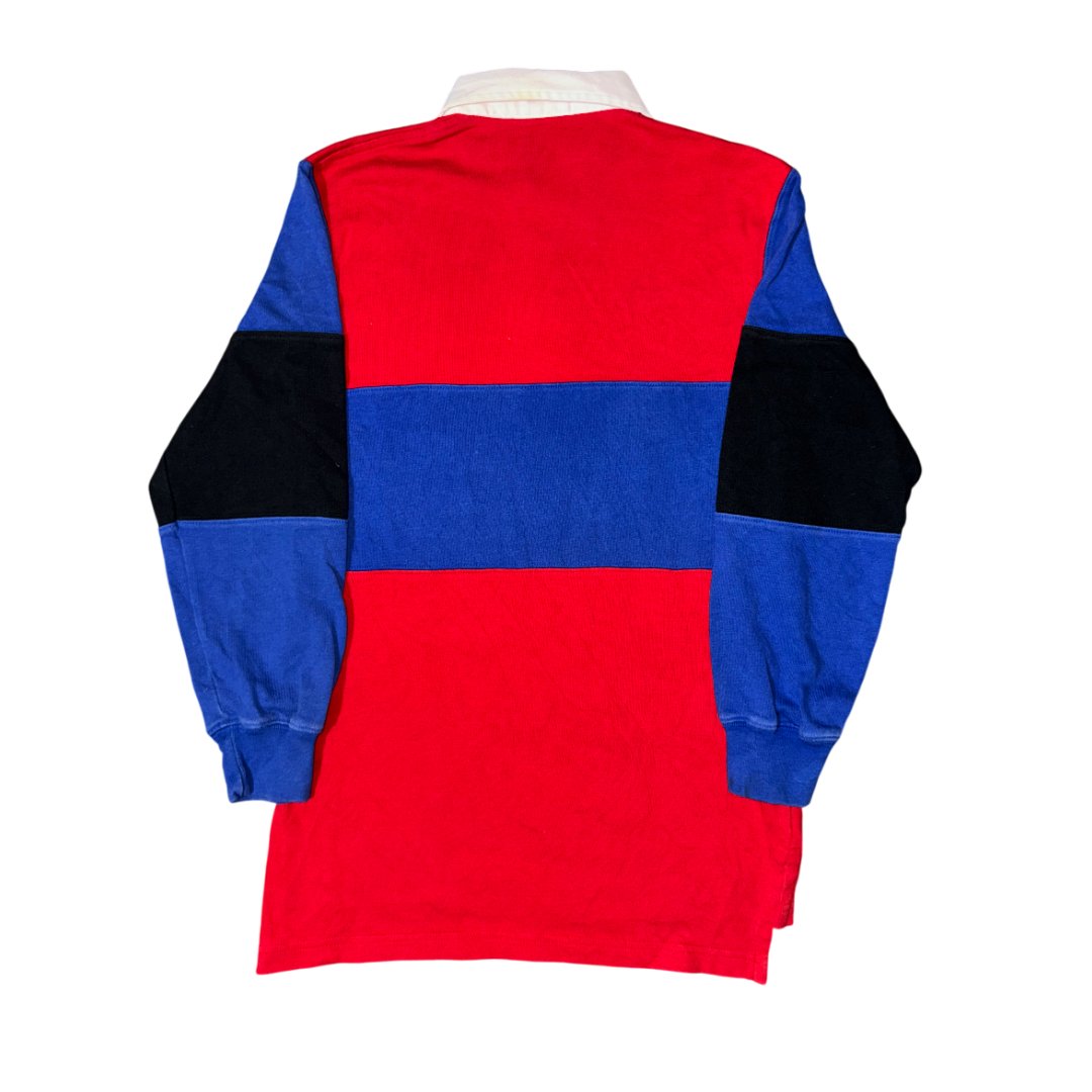 Polo Longsleeve Ralph Lauren Spellout Blue Red