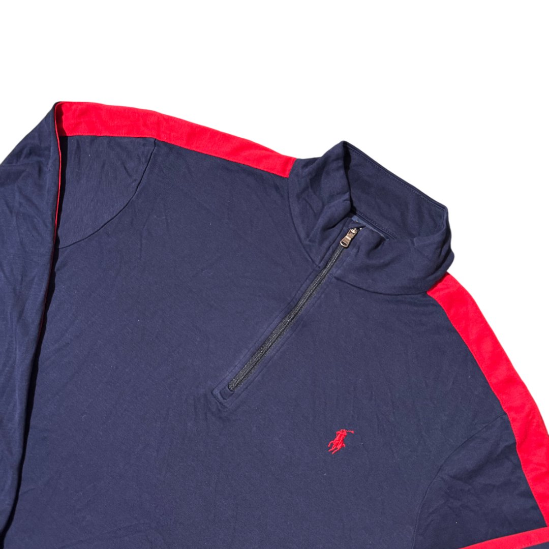 1/4 Zip Sweatshirt Polo Ralph Lauren Blue Red White