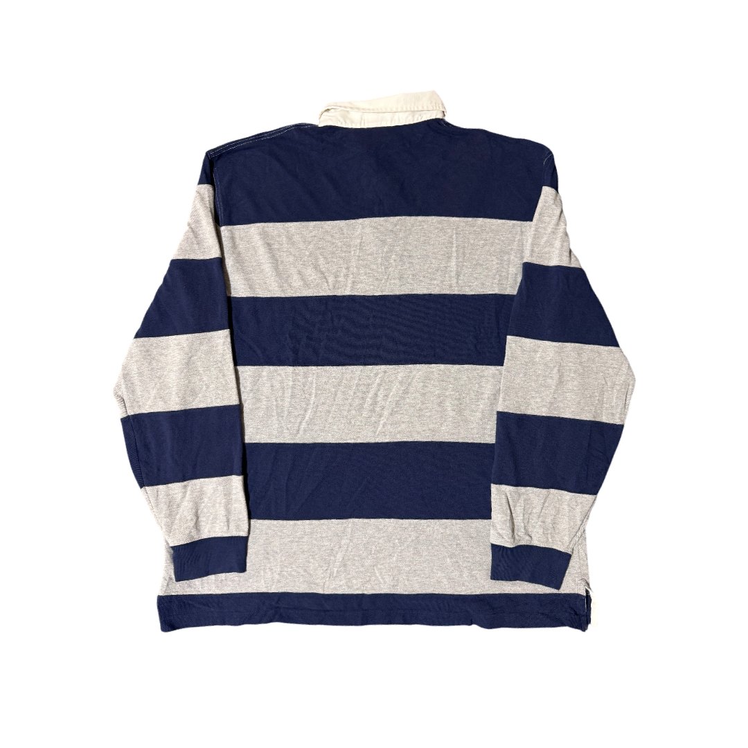 Polo Rugby Longsleeve Ralph Lauren Grey Blue Stripes