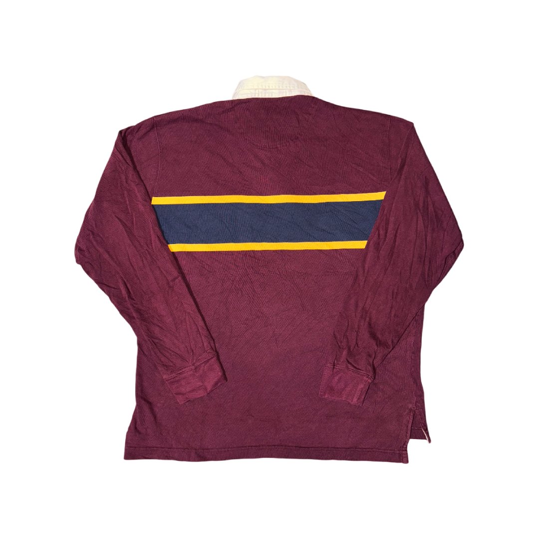 Polo Rugby Longsleeve Ralph Lauren Burgundy Yellow