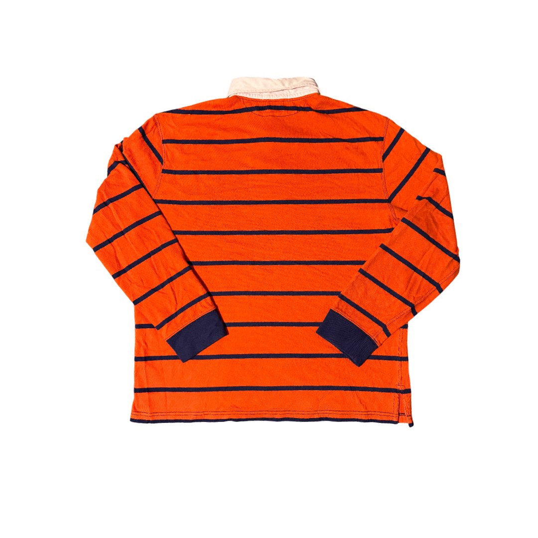 Polo Rugby Longsleeve Ralph Lauren Orange Blue Stripes