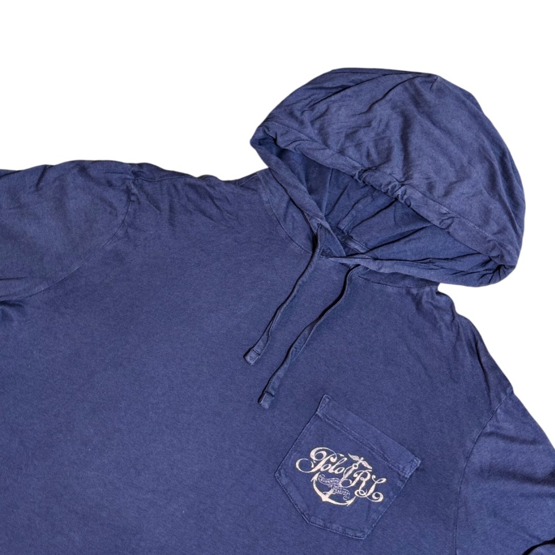 Hoodie Longsleeve T-Shirt Polo Ralph Lauren USA Blue