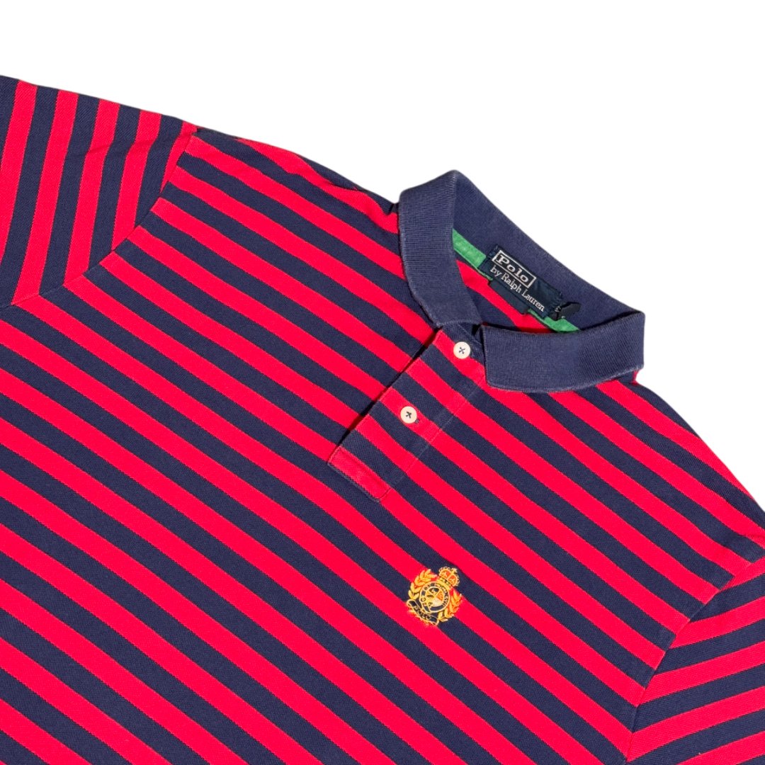 Polo Ralph Lauren Crest Logo Red Navy Stripes