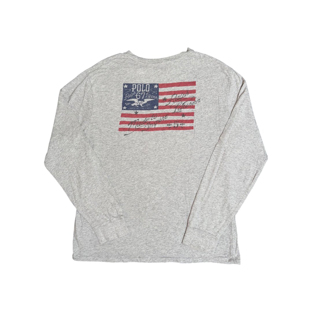 Longsleeve T-Shirt Polo Ralph Lauren Eagle USA Grey