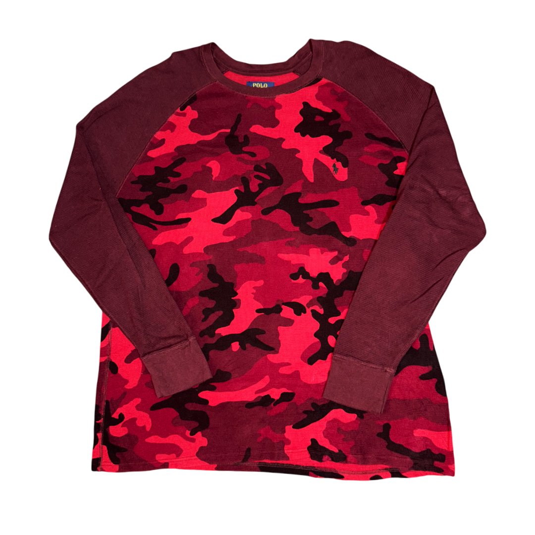 Pullover Sweater Polo Ralph Lauren Camo Red