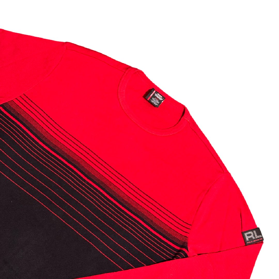 Sweater Ralph Lauren Polo Jeans Co. Red Black Stripes