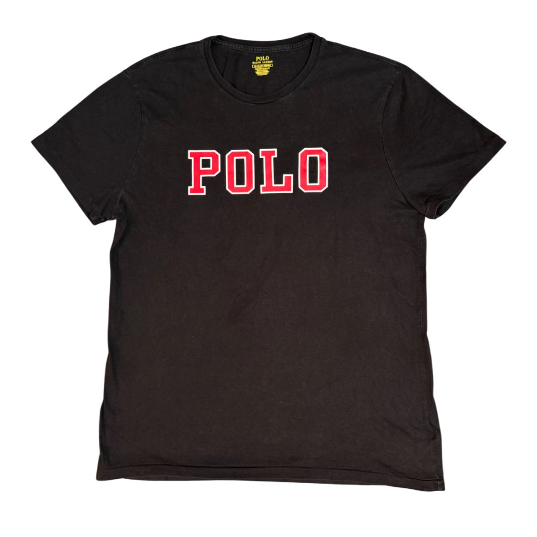 T-Shirt Polo Ralph Lauren Spellout Black Red