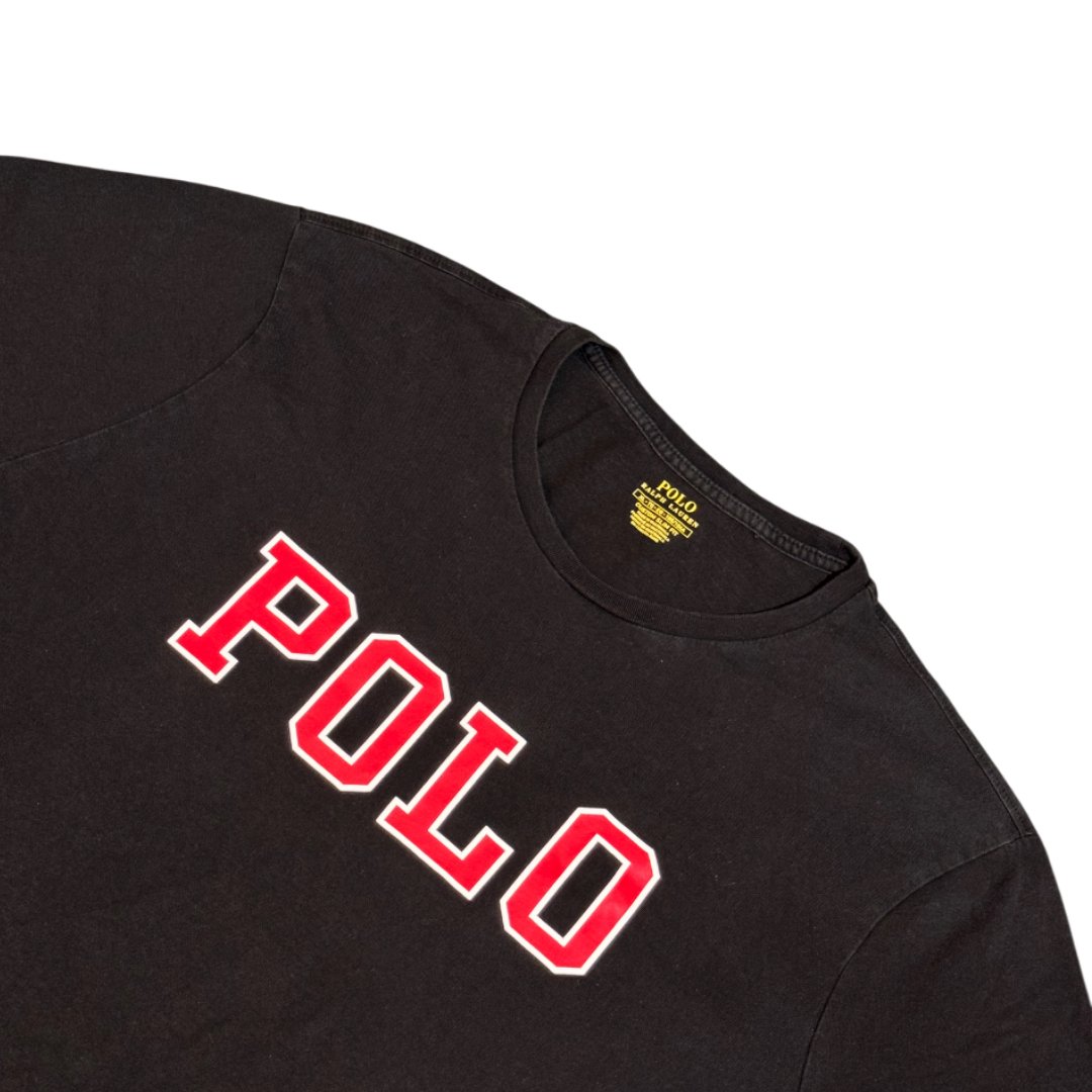 T-Shirt Polo Ralph Lauren Spellout Black Red