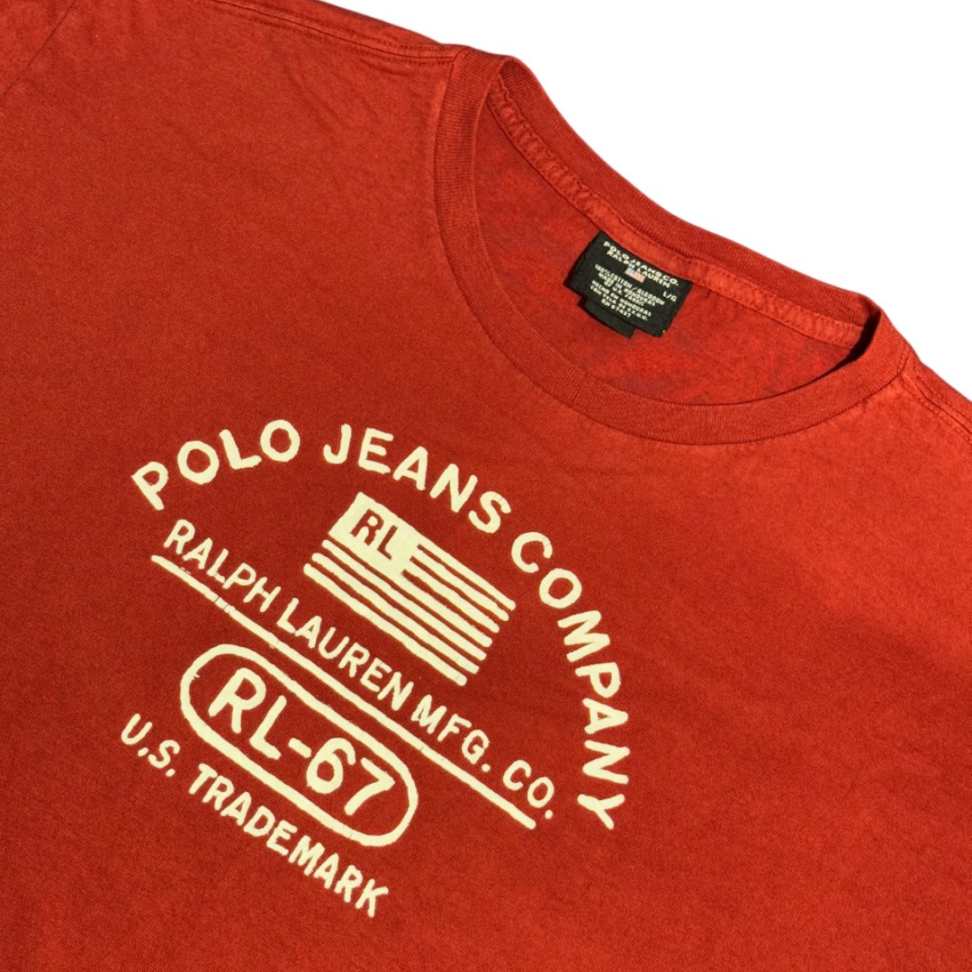 T-Shirt Ralph Lauren Polo Jeans Co. Usa Flag Logo