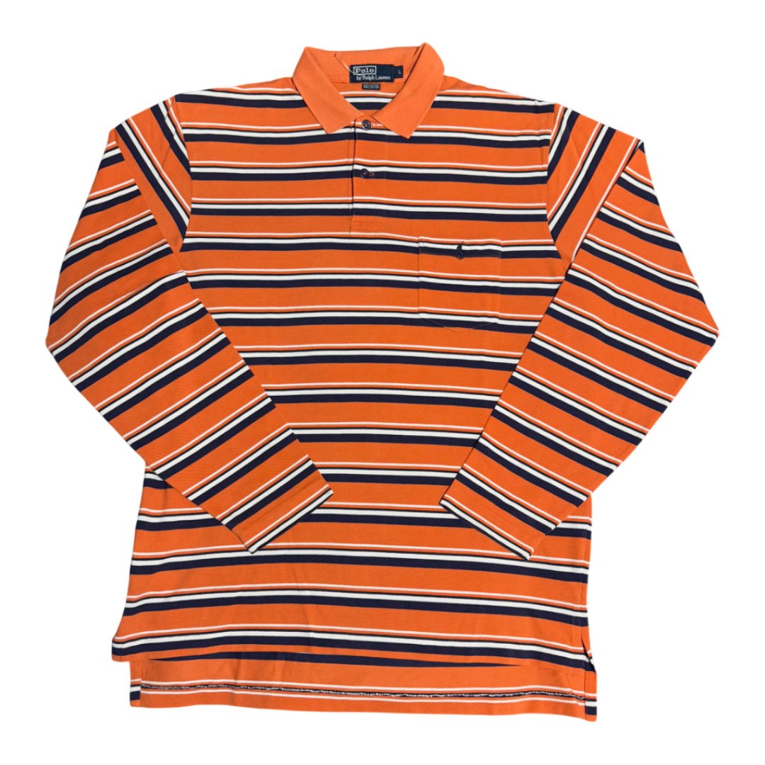 Polo Ralph Lauren Pony Logo stripes orange white