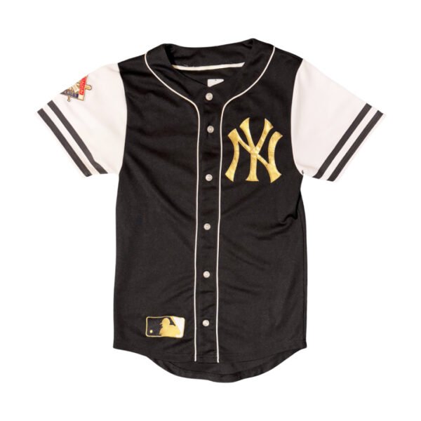 Baseball Jersey Majestic MLB New York Yankees Black Gold