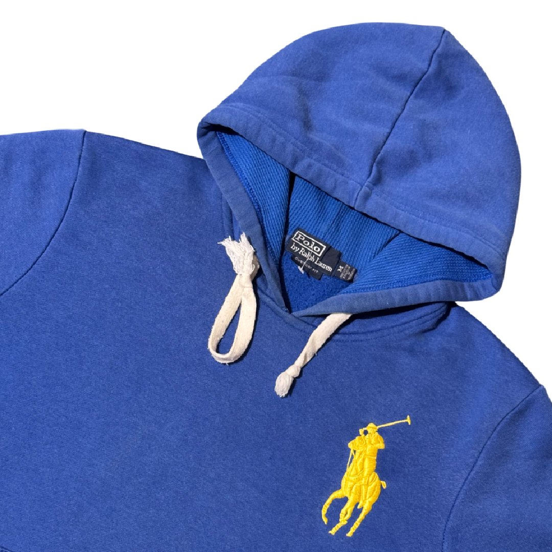 Hoodie Sweatshirt Polo Ralph Lauren Big Pony Blue Yellow