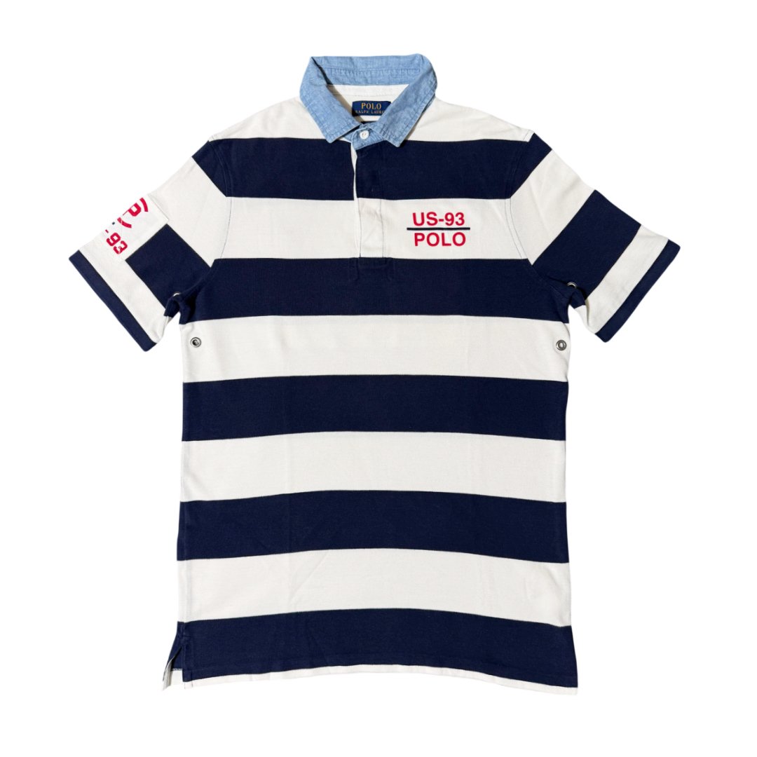 Polo Ralph Lauren CP RL-93 White Navy Blue Stripes