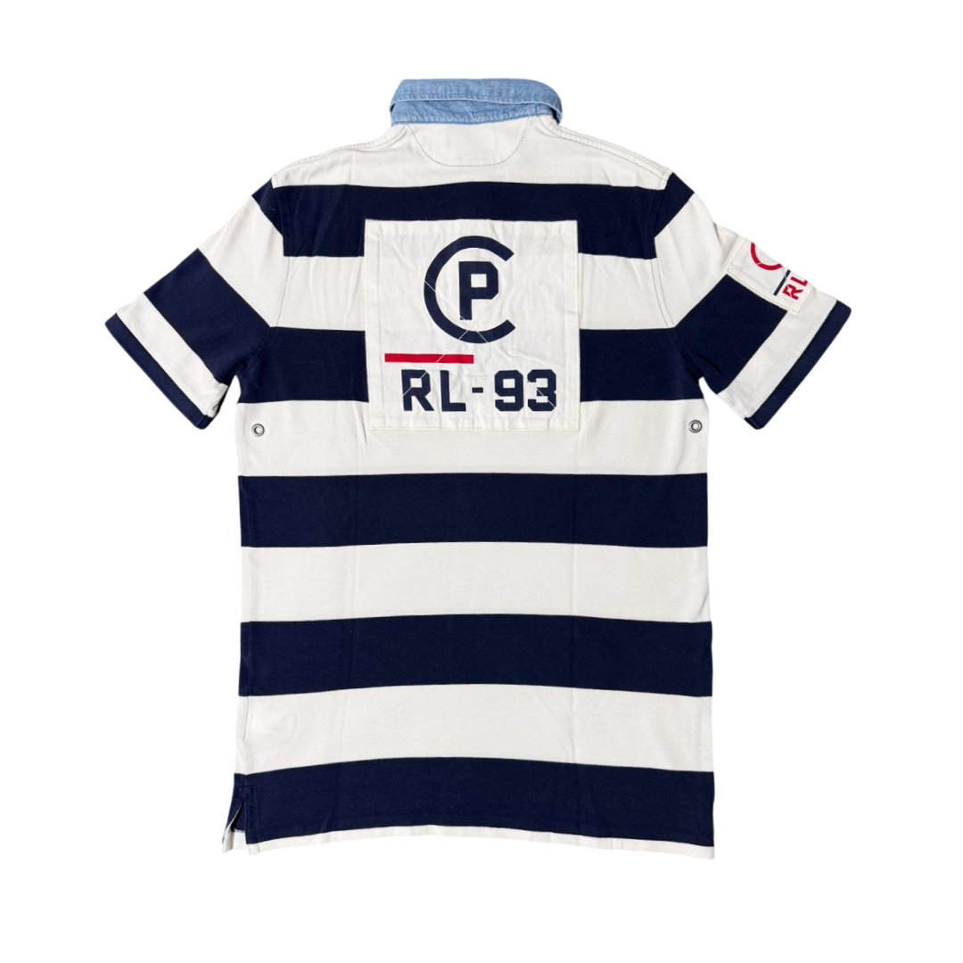 Polo Ralph Lauren CP RL-93 White Navy Blue Stripes