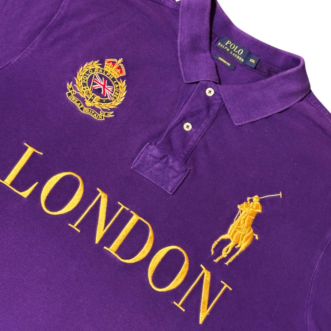 Polo Ralph Lauren Big Pony London Embroidery Purple