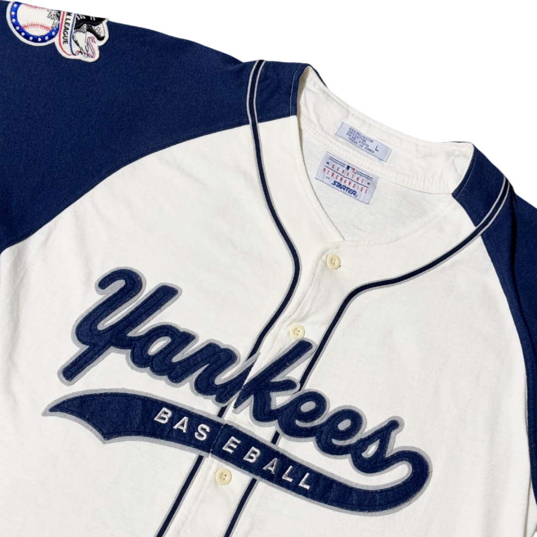 Baseball Jersey Starter MLB New York Yankees Spellout Logo