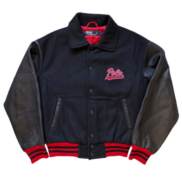 Bomber Jacket Ralph Lauren Polo Basketball Leather